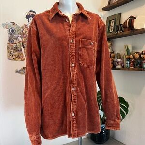 Urban Outfitters Burnt Orange Corduroy Shirt